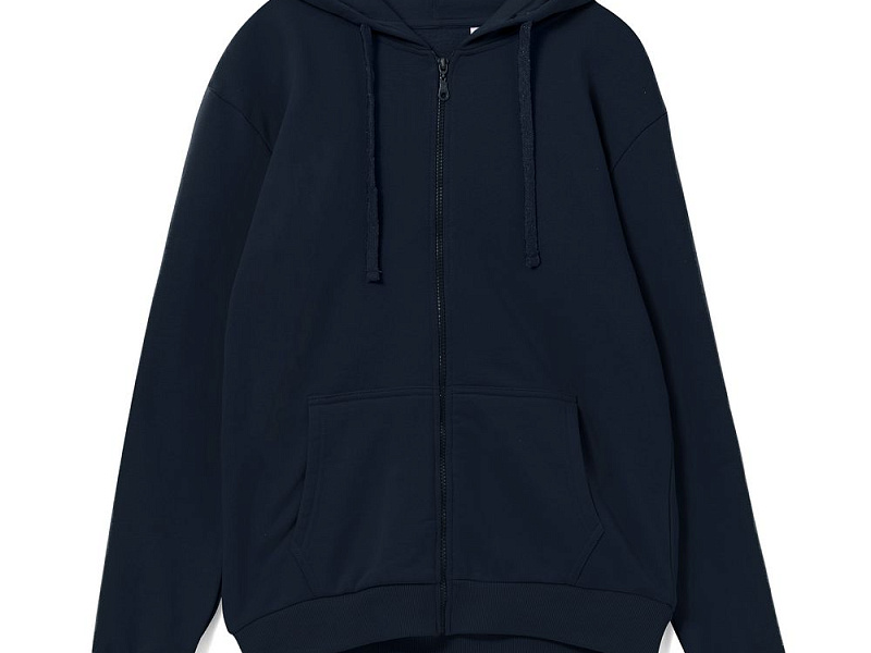 Толстовка на молнии с капюшоном Siverga Heavy 2.0, темно-синяя