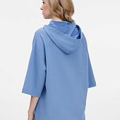 Футболка оверсайз унисекс с капюшоном Neofit, синяя