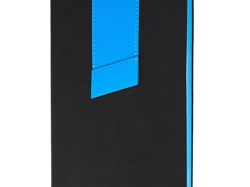 Ежедневник Bookmark, недатированный, черный с голубым