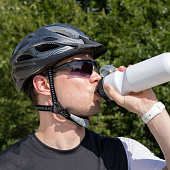 Бутылка для велосипеда Bikescape, белая с синим