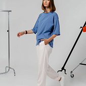 Футболка оверсайз Vozduh 2.0, темно-синяя