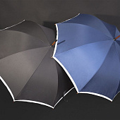 Зонт-трость светоотражающий Reflect, черный