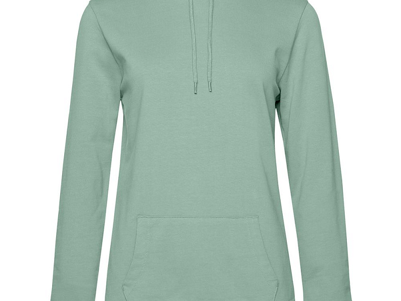 Толстовка с капюшоном женская Hoodie, серо-зеленая