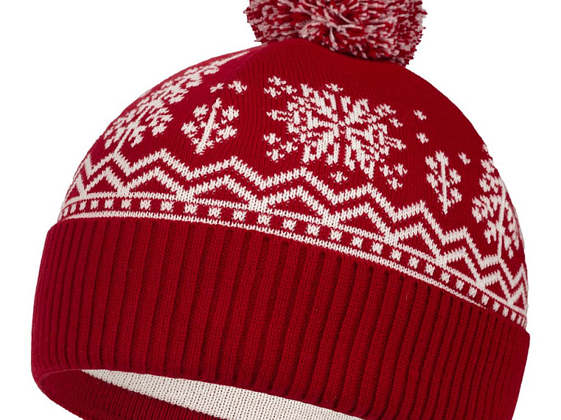 Шапка Elnik, красная с молочно-белым