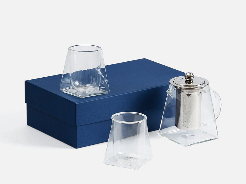 Чайный набор Quadroni в темно-синей коробке