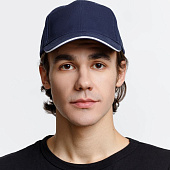 Бейсболка Buffalo, темно-синяя с белым