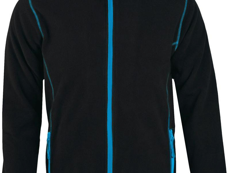 Куртка мужская Nova Men 200, черная с ярко-голубым
