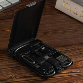 Органайзер с беспроводной зарядкой и набором адаптеров Octopod, черный