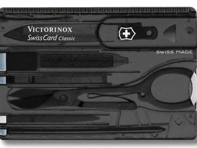 Набор инструментов SwissCard, полупрозрачный черный