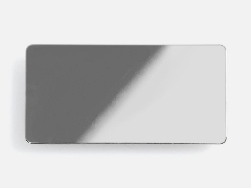 Значок Magnet Matto, серебристый глянцевый