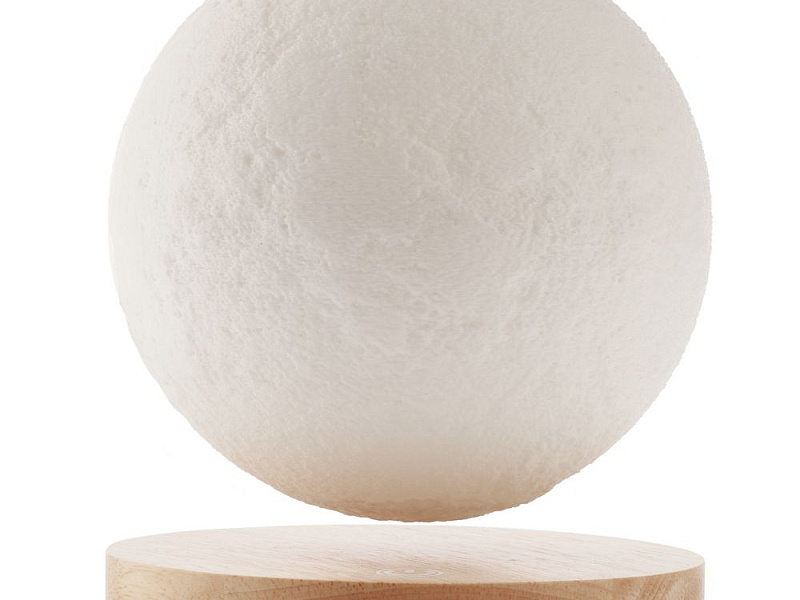 Левитирующая луна MoonFlight с деревянной подставкой