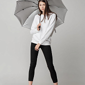 Зонт наоборот складной Stardome, оранжевый с серебристым