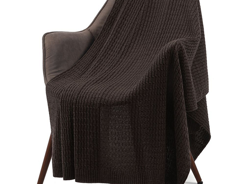 Плед Slumberland, коричневый меланж