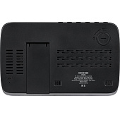 Станция беспроводной зарядки с часами и календарем и подсветкой логотипа Novem, черная