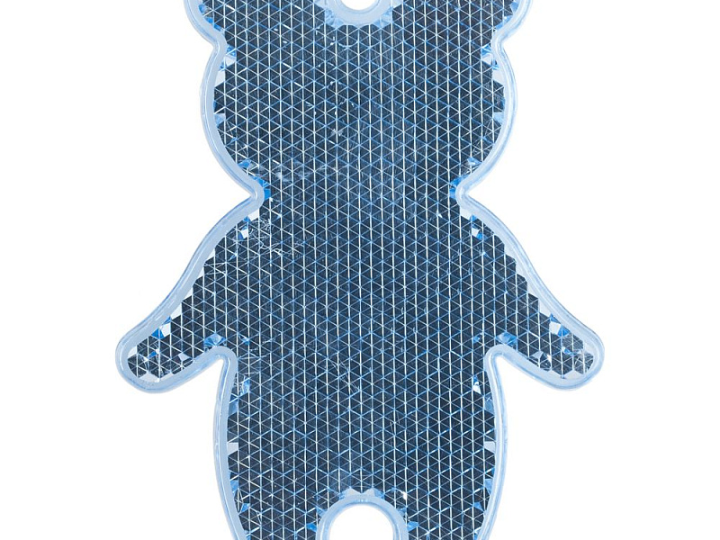 Пешеходный светоотражатель «Мишка», синий