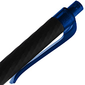 Ручка шариковая Prodir QS01 PRT-T Soft Touch, черная с синим