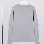 Футболка оверсайз с двойным рукавом Kosmos, светло-серая