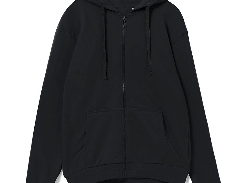 Толстовка на молнии с капюшоном Siverga Heavy 2.0, черная