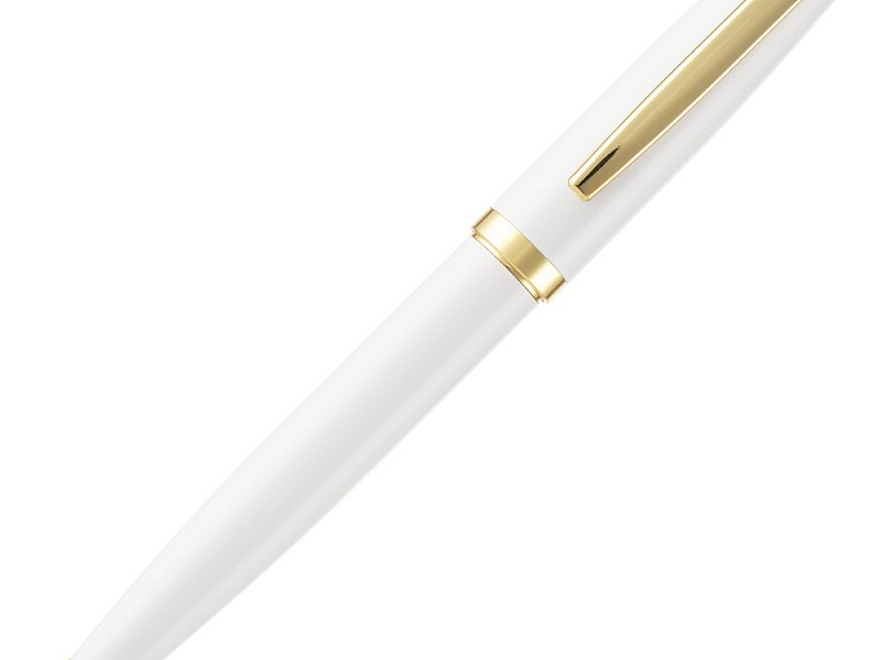 Ручка шариковая Letra Gold, глянцевая, белая