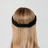 Козырек Active, черный с белым кантом