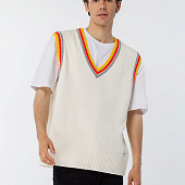 Жилет оверсайз унисекс Cornell в сумке, молочно-белый