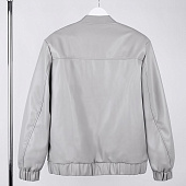 Бомбер из искусственной кожи Univer, серый