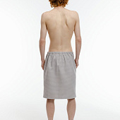 Килт вафельный мужской Onsen, светло-серый, единый размер