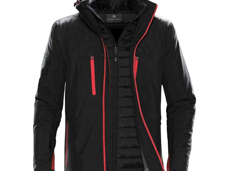 Куртка-трансформер мужская Matrix, черная с красным