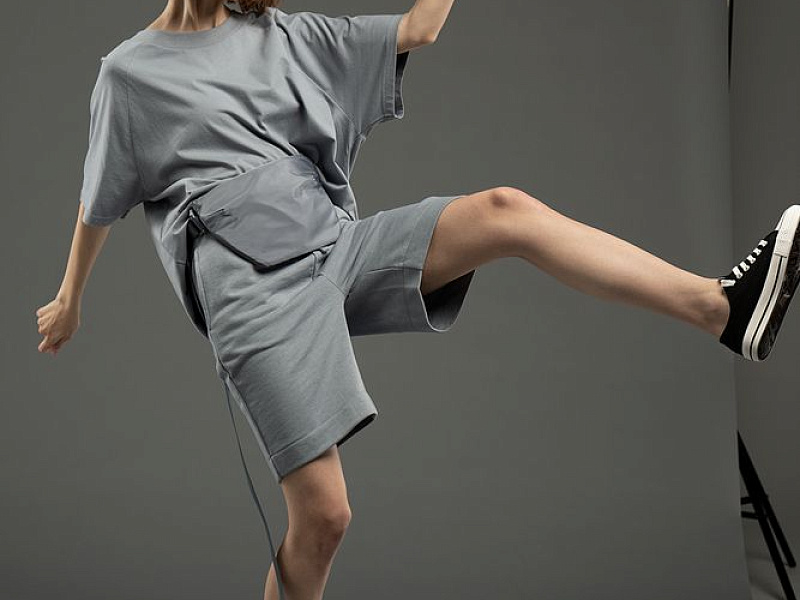 Поясная сумка W1, серая