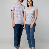 Футболка женская Rayet Lady двусторонняя, красная с синим