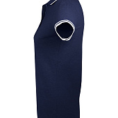 Рубашка поло женская Pasadena Women 200 с контрастной отделкой, темно-синяя с белым