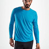 Футболка с длинным рукавом Sporty LSL Men, ярко-бирюзовая