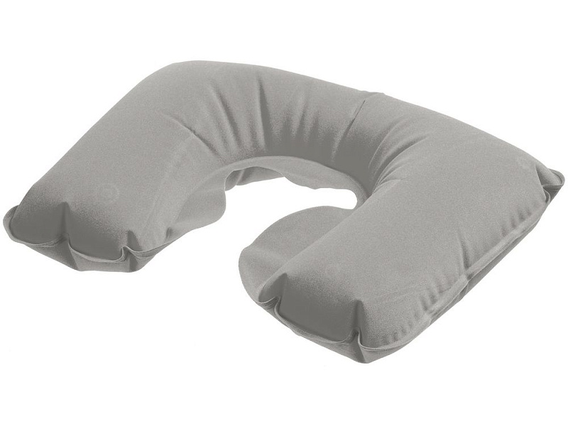 Надувная подушка под шею в чехле Sleep, серая