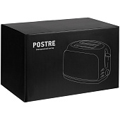 Электрический тостер Postre, серебристо-черный