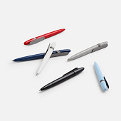 Ручка шариковая Prodir DS5 TSM Metal Clip, синяя с серым