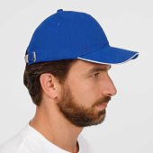 Бейсболка Buffalo, ярко-синяя с белым