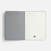 Ежедневник Doppio, недатированный, черный с серым