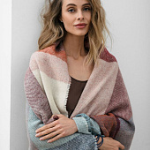 Плед Arequipa, голубой с красным