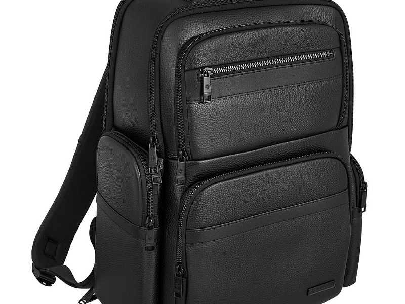 Кожаный рюкзак для ноутбука Santiago, черный