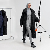 Пуховик унисекс Kapsula, серый