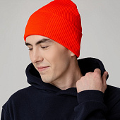Шапка Real Rib, красно-оранжевая