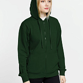 Толстовка на молнии с капюшоном Siverga 2.0, темно-зеленая