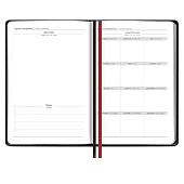 Ежедневник Alanis, недатированный, черный с красным