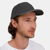 Бейсболка Long Beach, темно-серая со светло-серым