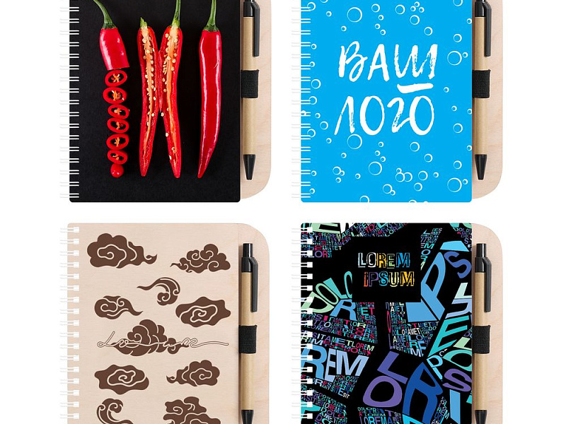 Блокнот на пружине Woodpad на заказ