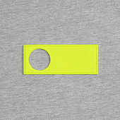 Лейбл из ПВХ с вырубкой «Круг», желтый неон