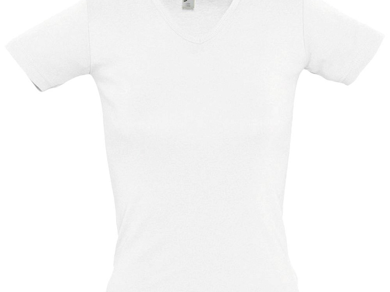 Футболка женская Lady 220 с V-образным вырезом, белая