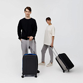 Чемодан Platta, черный с синим