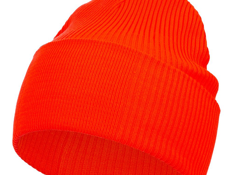 Шапка Real Rib, красно-оранжевая