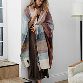 Плед Arequipa, голубой с красным